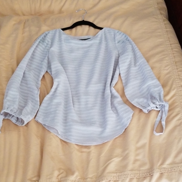 Banana Republic Tops - Banana  Republic gray sheer top.